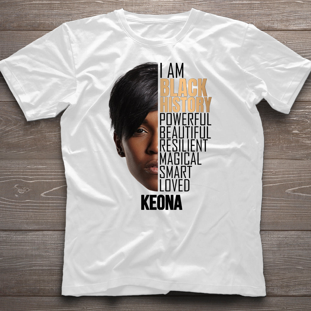 T-shirt et sweat à capuche personnalisés « Je suis Noir » avec photo de l'histoire - T-shirt et sweat à capuche afro-américains personnalisés