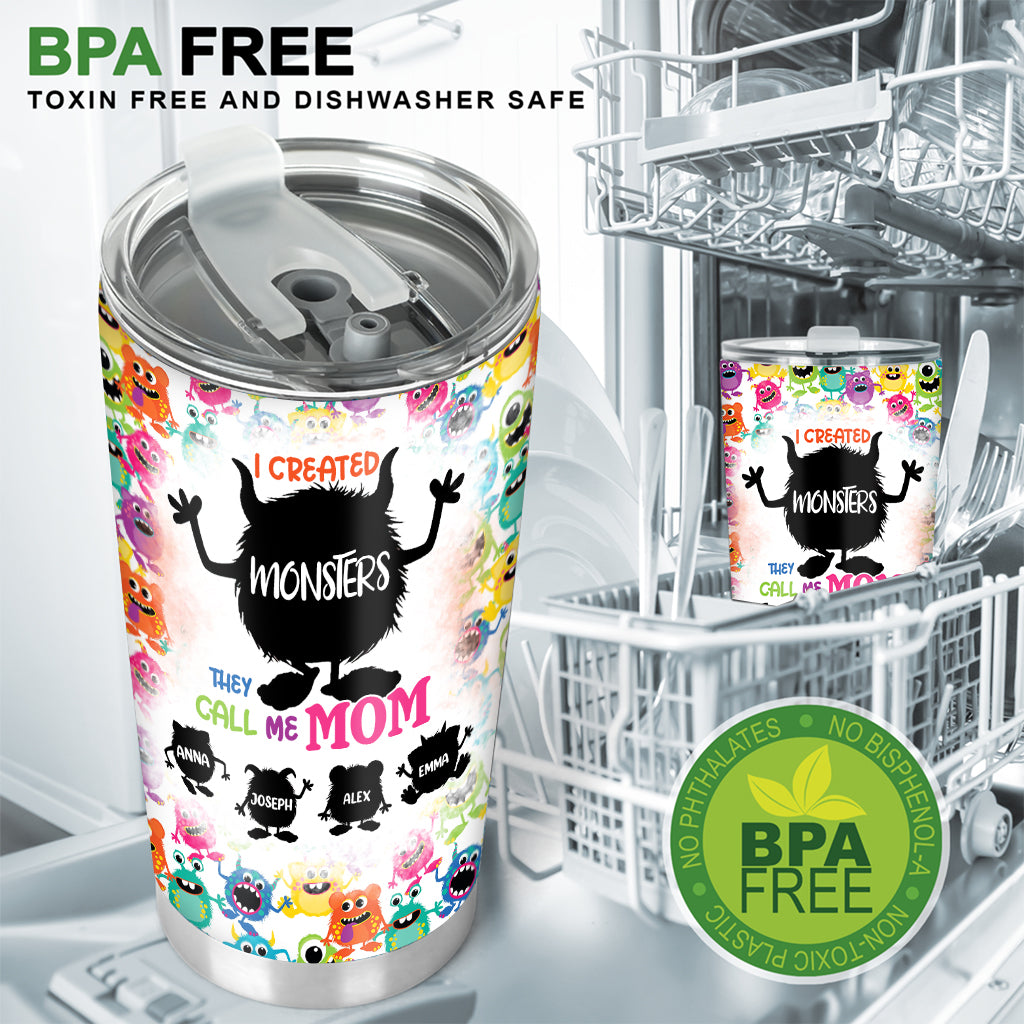 I Created Monsters They Call Me Mom/ Dad - Personalized Mother Tumbler