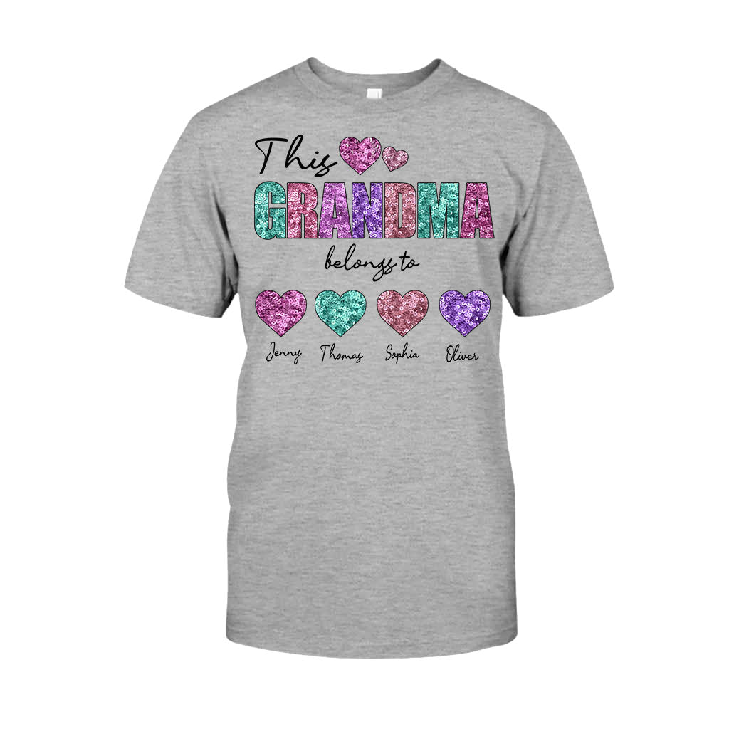 This Mom/ Grandma Belongs To The Hearts - Personalized Mother T-shirt And Hoodie