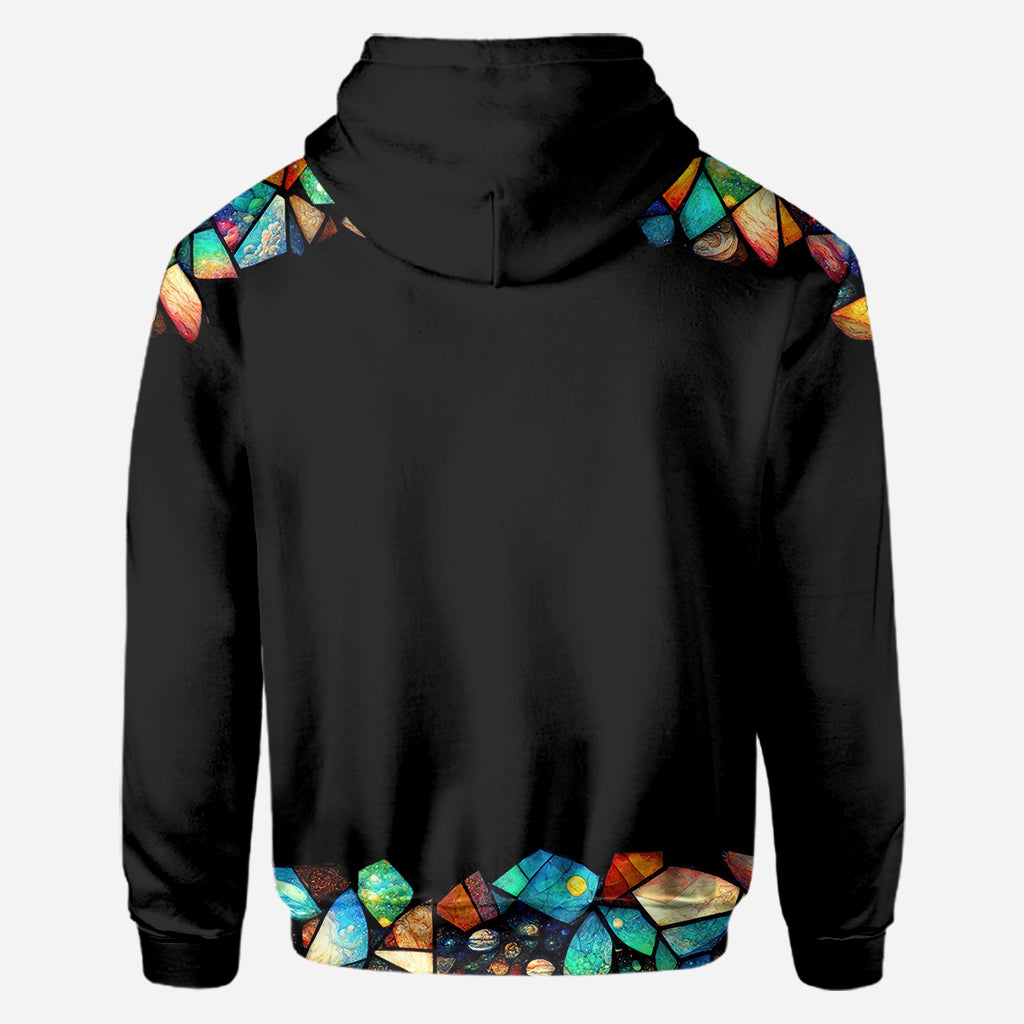 Mom Butterfly Colorful Stained Glass Pattern - Personalized Mother All Over Shirt