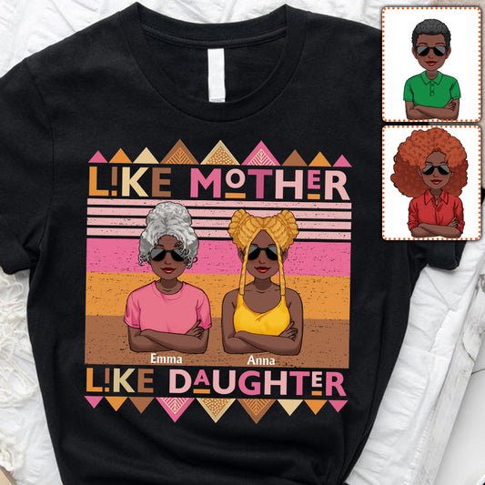 Like Mother Like Daughter - Personalized African American T-shirt And Hoodie