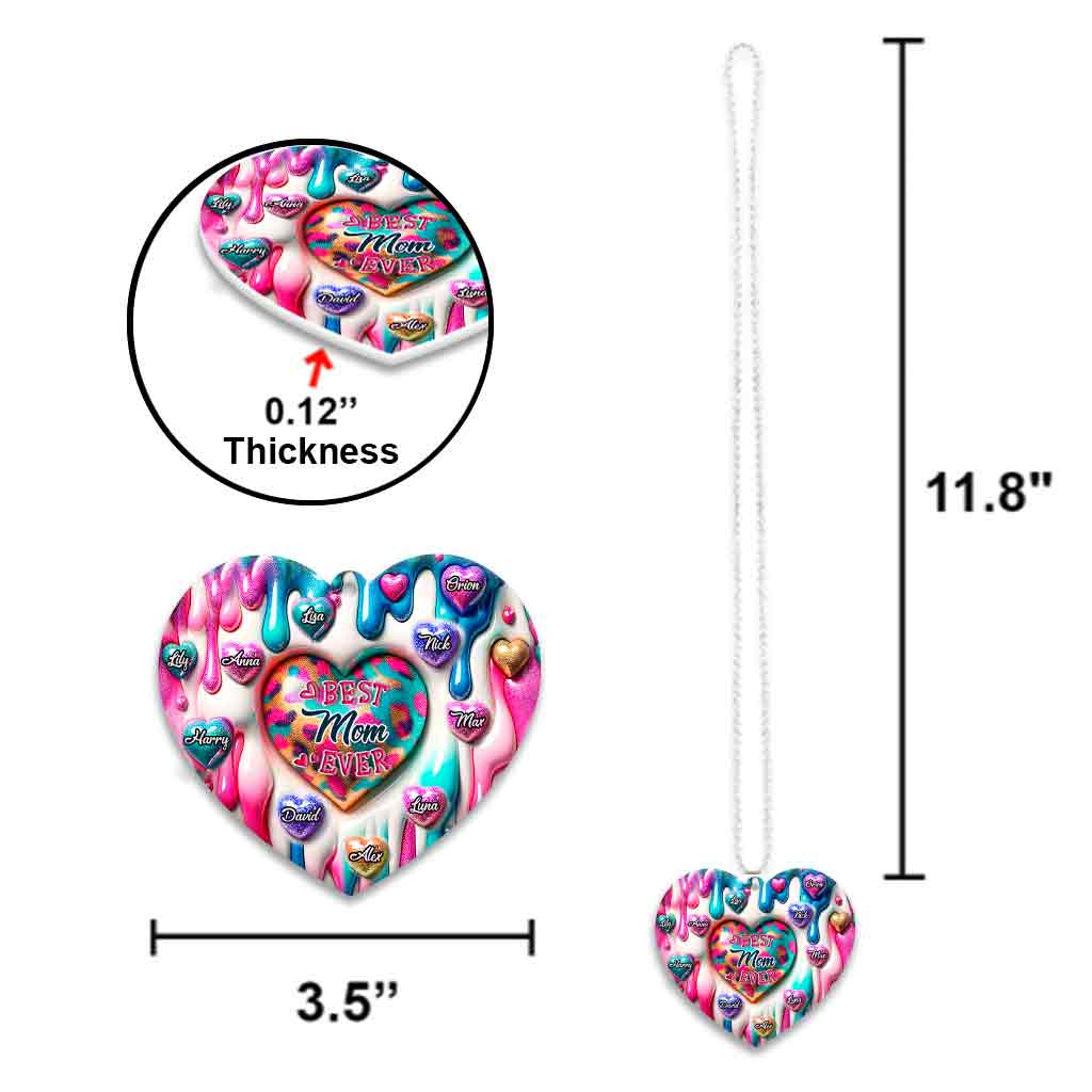 Best Mom Grandma Ever - Personalized Mother Car Ornament