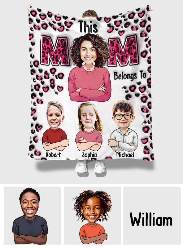 This Mom Belongs To - Personalized Mother Blanket