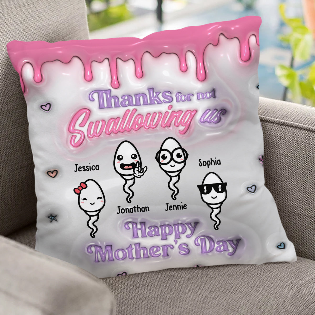 Thanks You Mom - Personalized Mother Throw Pillow