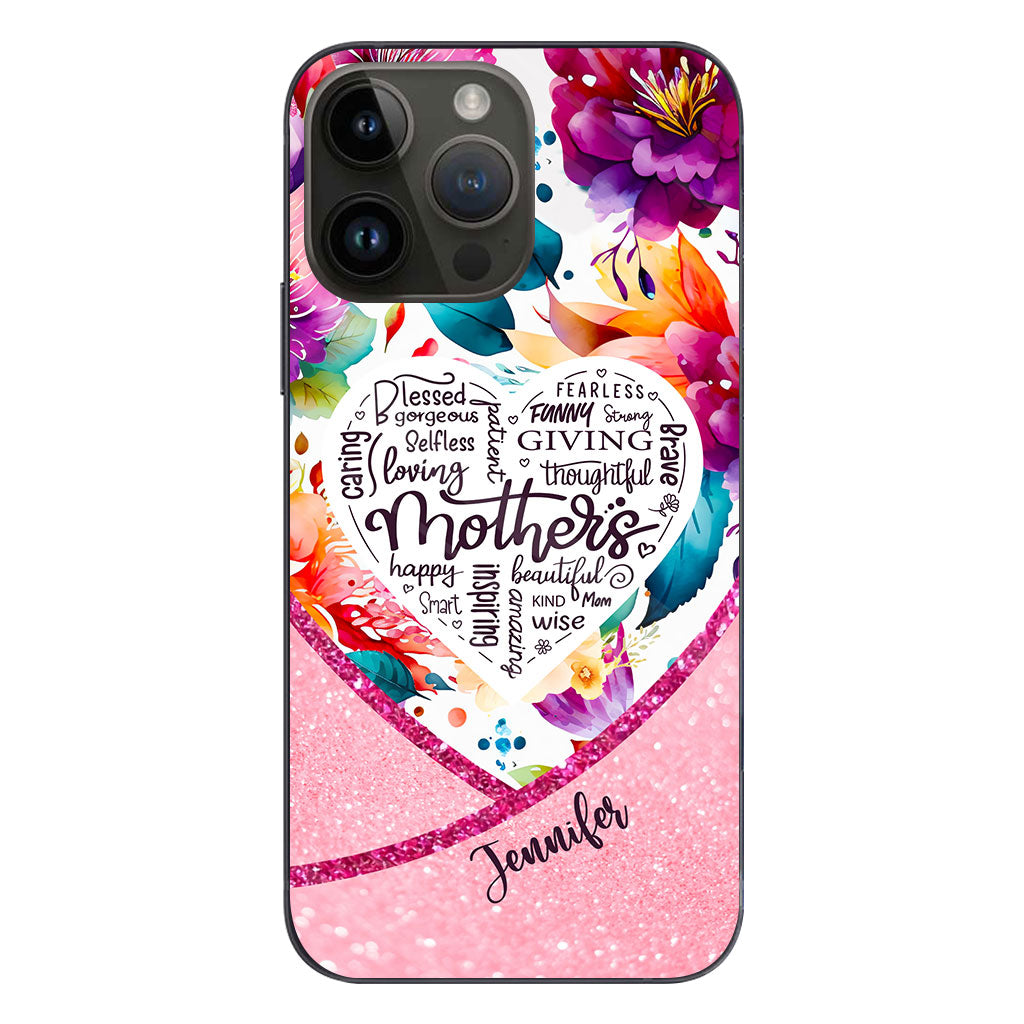Mothers Is Beautiful Vibrant Floral - Personalized Mother Clear Phone Case