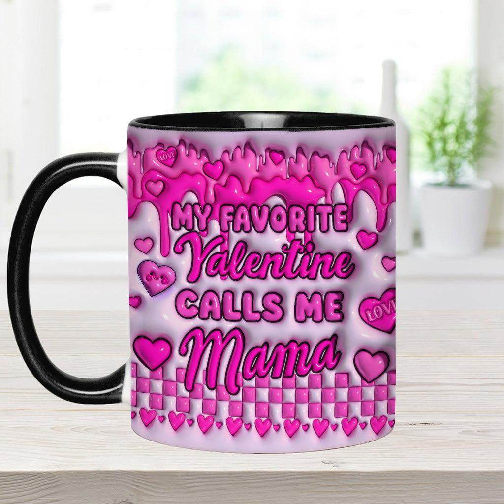 My Valentine Calls Me Mama - Personalized Mother Accent Mug
