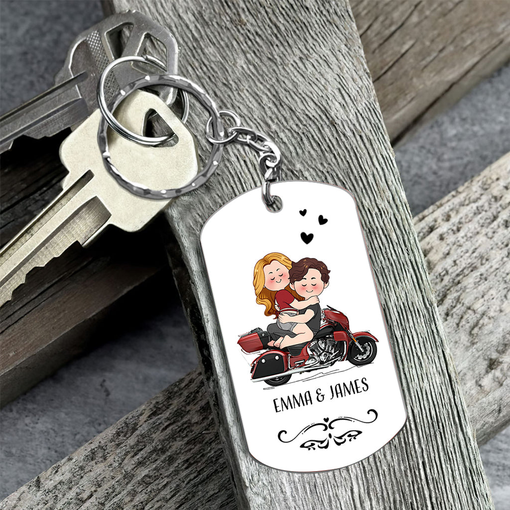 I Will Ride You - Personalized Couple Stainless Steel Keychain