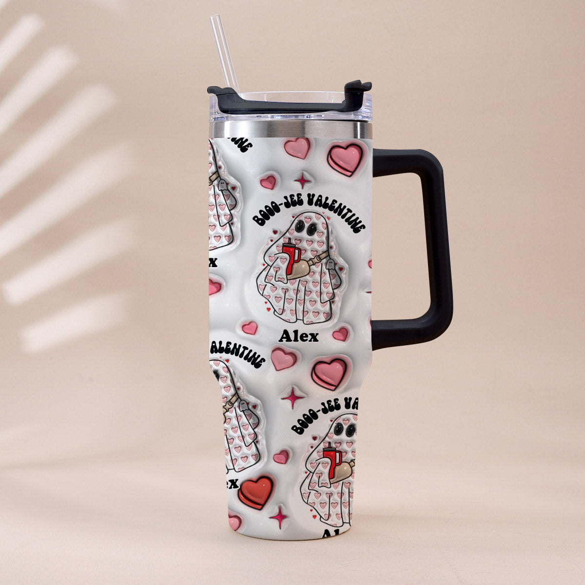 Gobelet isotherme personnalisé Boo Jee Valentine avec anse