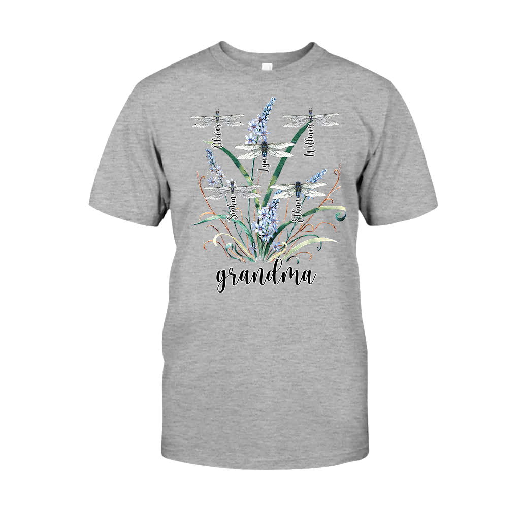 Grandma Mother Dragonfly - Personalized Grandma T-shirt And Hoodie