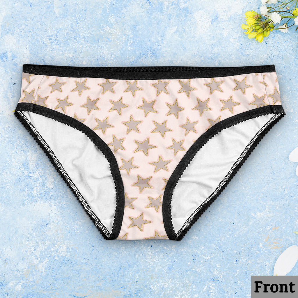 Lucky For Me Custom Portrait Couple - Personalized Couple Lace Border Women Briefs And Men’s Boxer Briefs