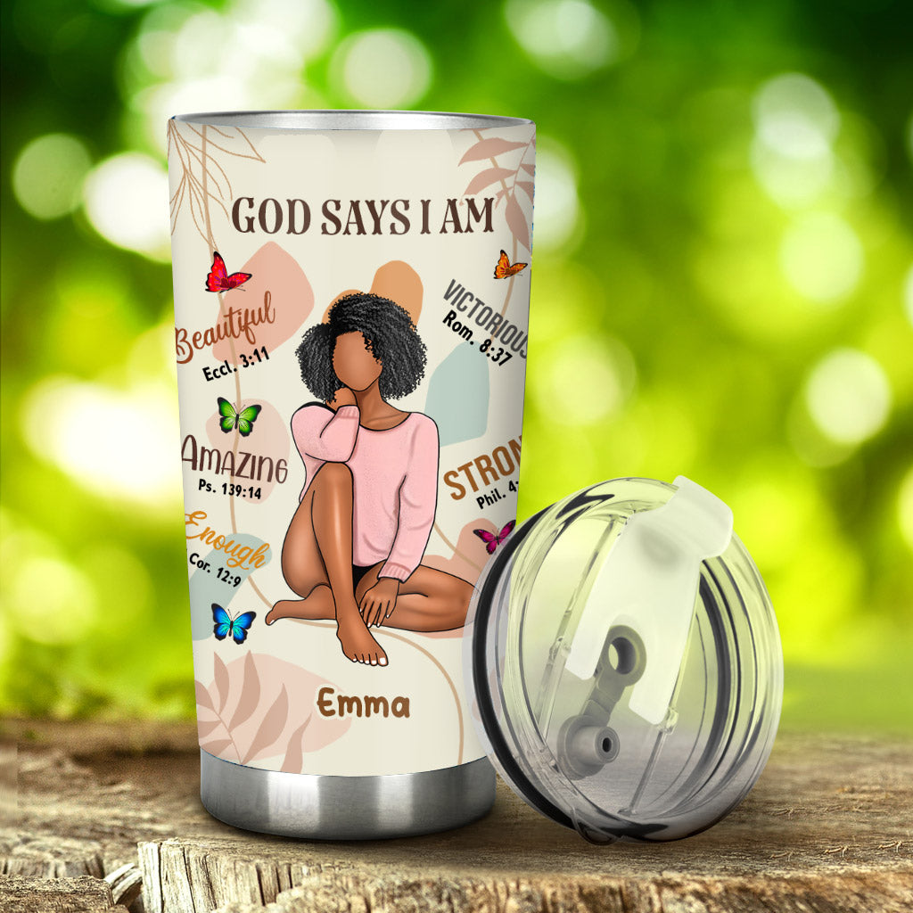 Dieu dit que je suis - Gobelet personnalisé afro-américain