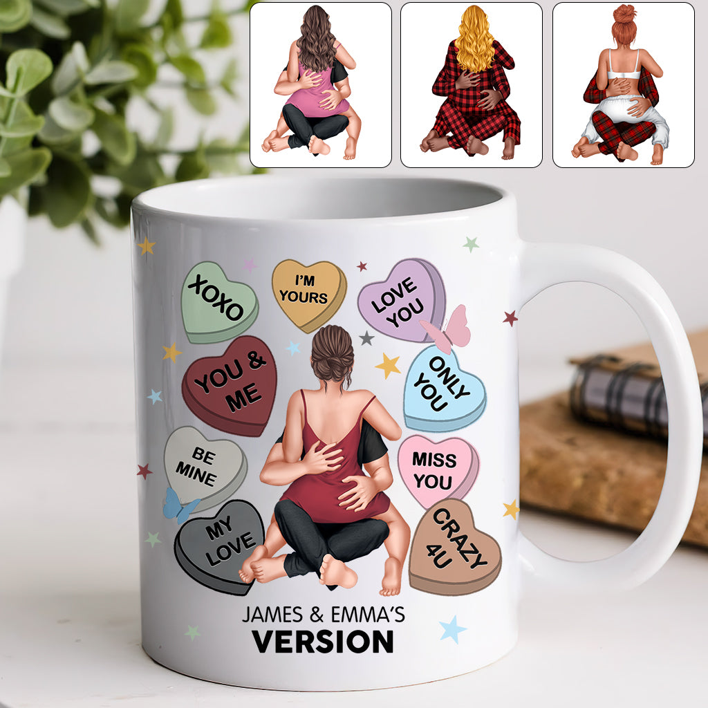 Heart Candy Couple Version - Personalized Couple Mug