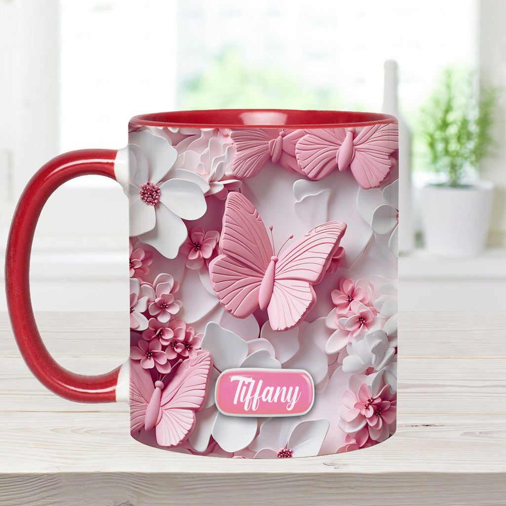 Wunderschöne Schmetterlinge – Personalisierte Tasse mit Schmetterlingsmotiv