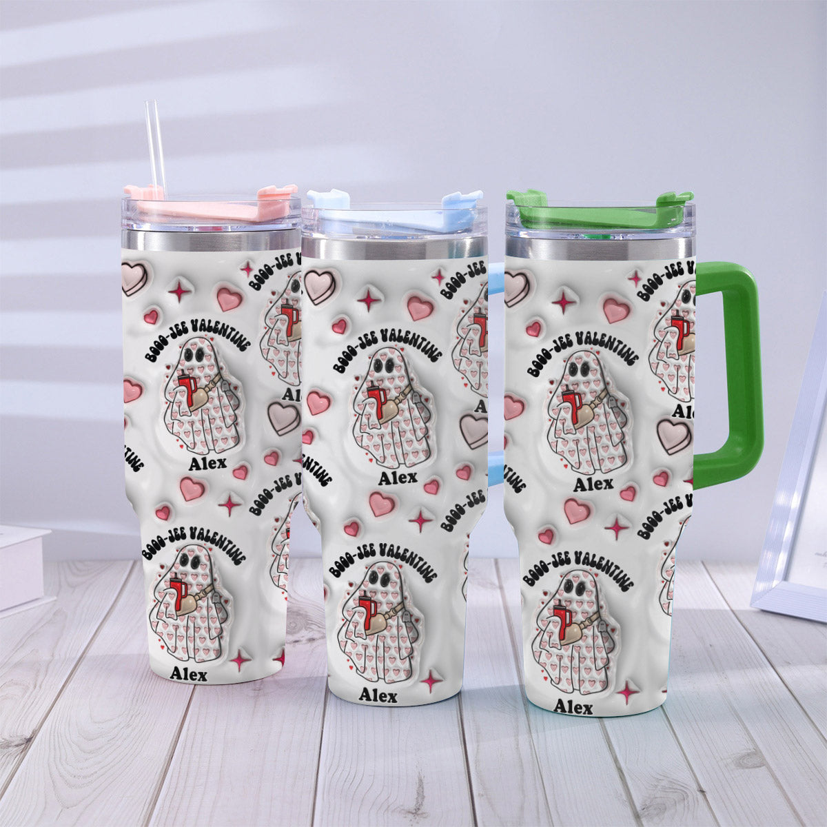 Gobelet isotherme personnalisé Boo Jee Valentine avec anse