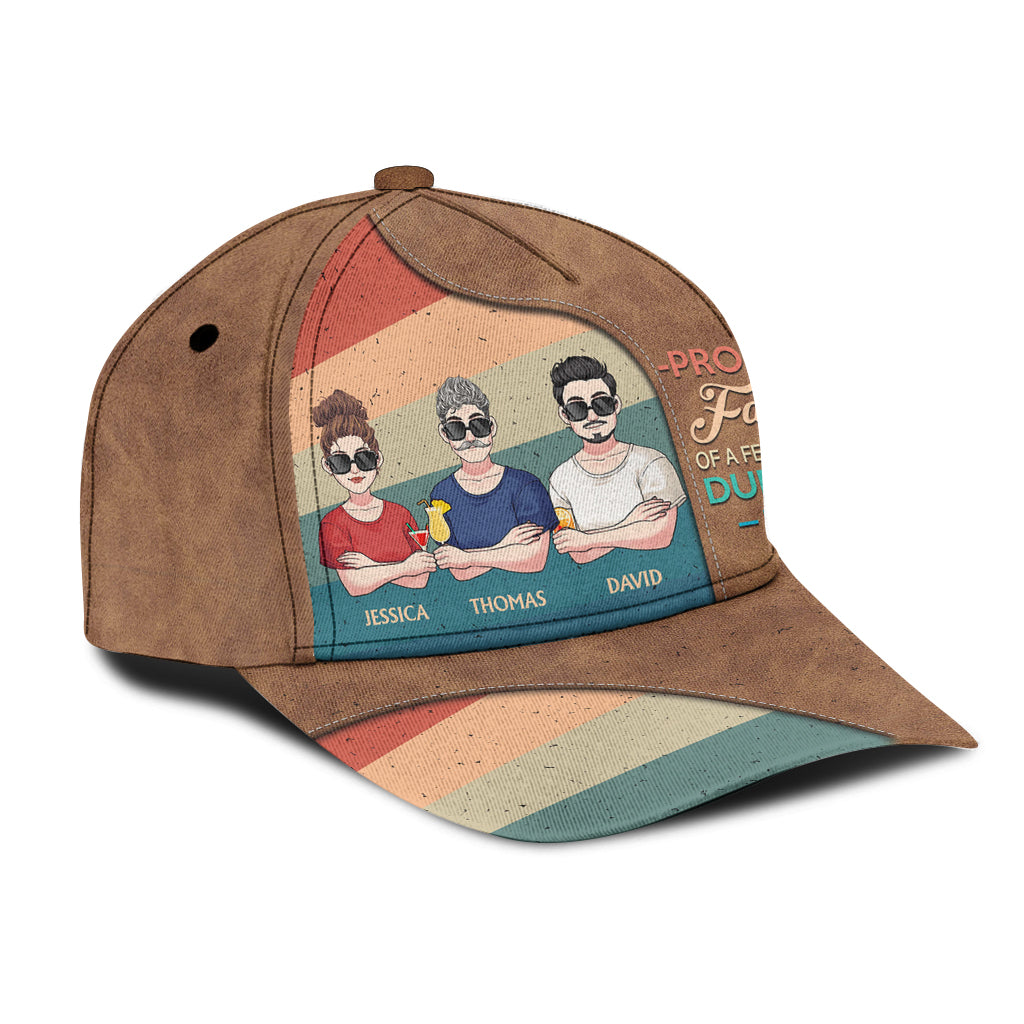 Proud Father Mother Grandma Grandpa Of A Few Kids - Personalized Father Classic Cap