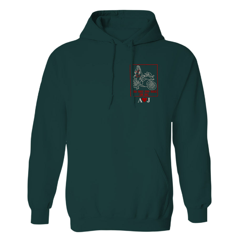 Ride Or Die – Personalisierter Biker-Hoodie mit Stickerei