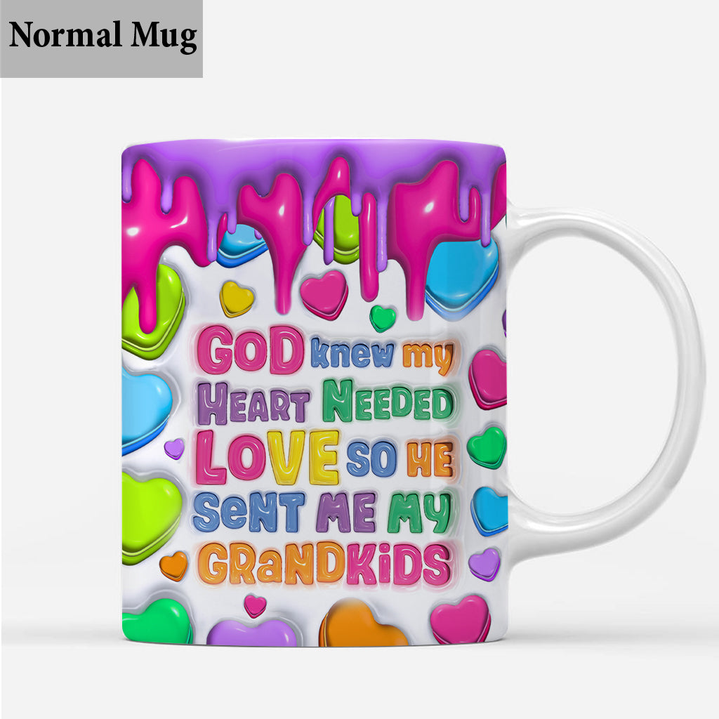 God Knew My Heart Needed Love - Personalized Grandma Mug