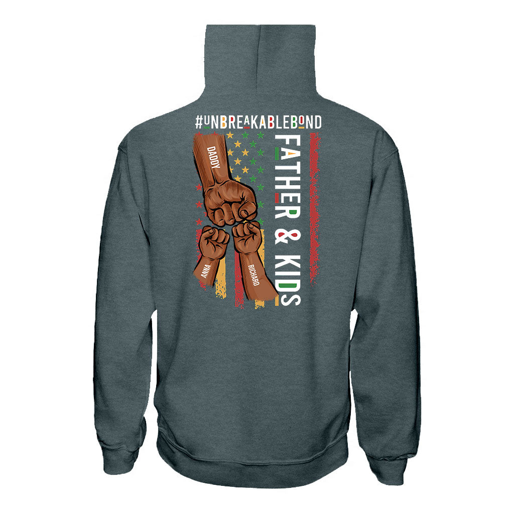 Père et fils, lien indéfectible - T-shirt et sweat à capuche personnalisés afro-américains