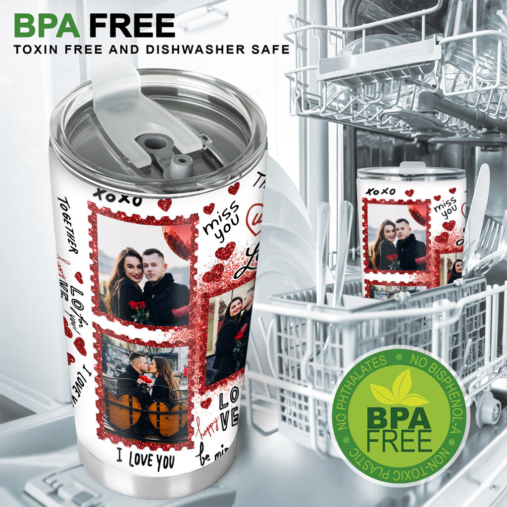 Be My Valentine - Personalized Couple Tumbler