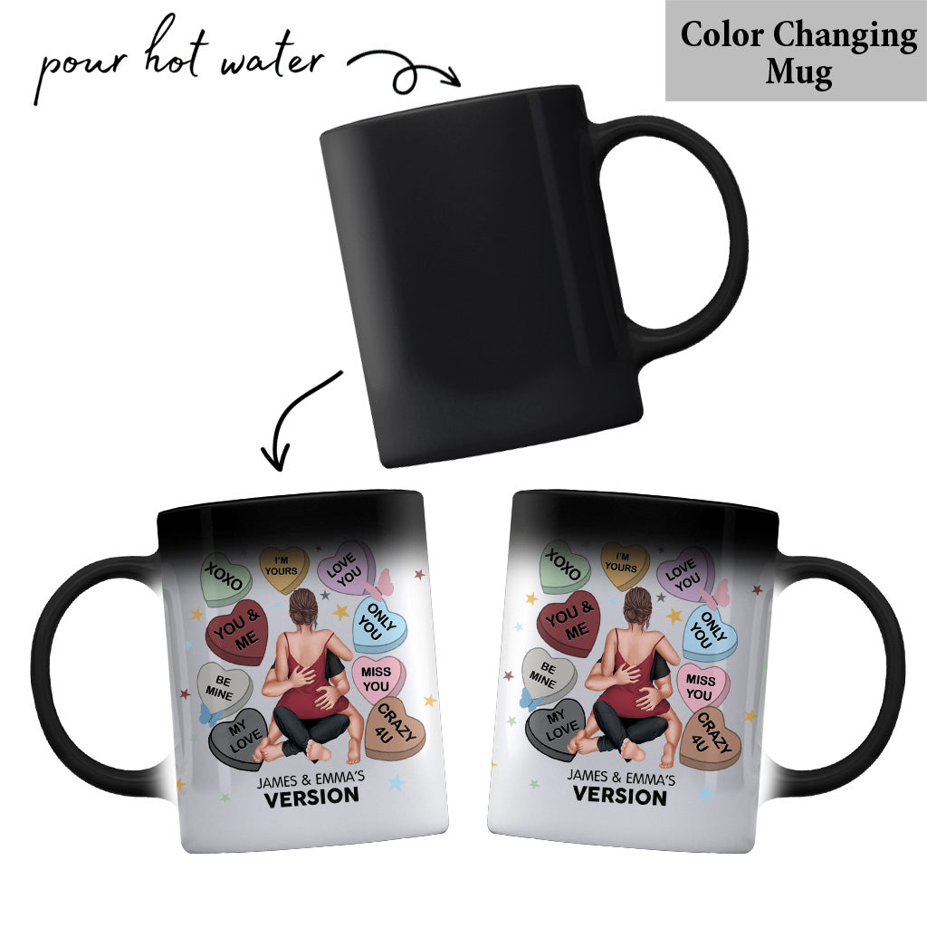 Heart Candy Couple Version - Personalized Couple Mug