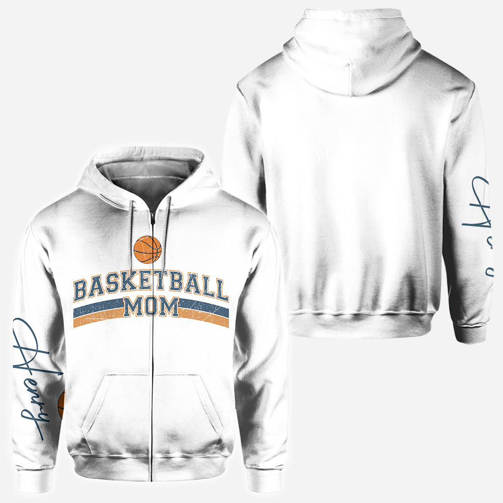 Basketball-Mama mit beliebigem Kindernamen und -nummer - Personalisiertes Basketball-Shirt