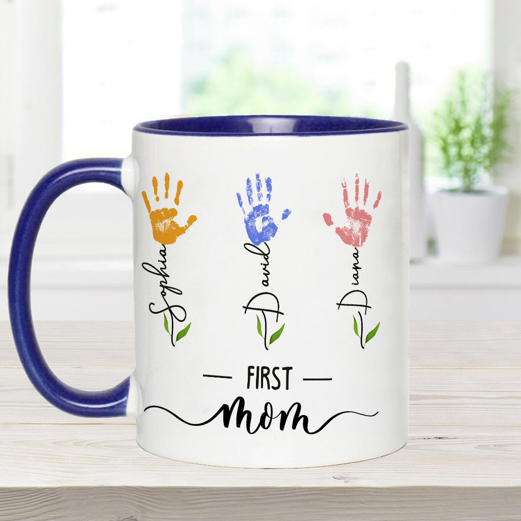 First Mom Now Grandma - Personalized Mother Accent Mug