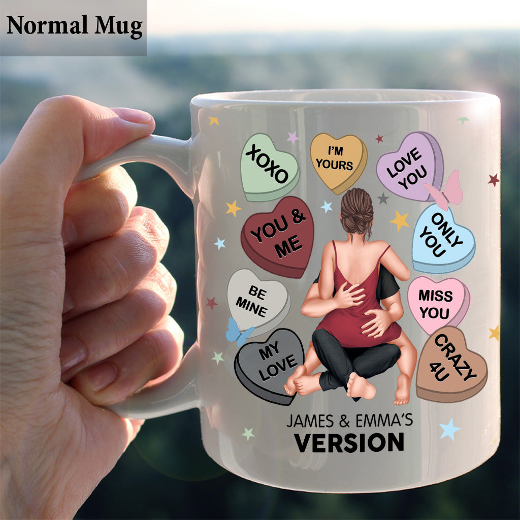 Heart Candy Couple Version - Personalized Couple Mug