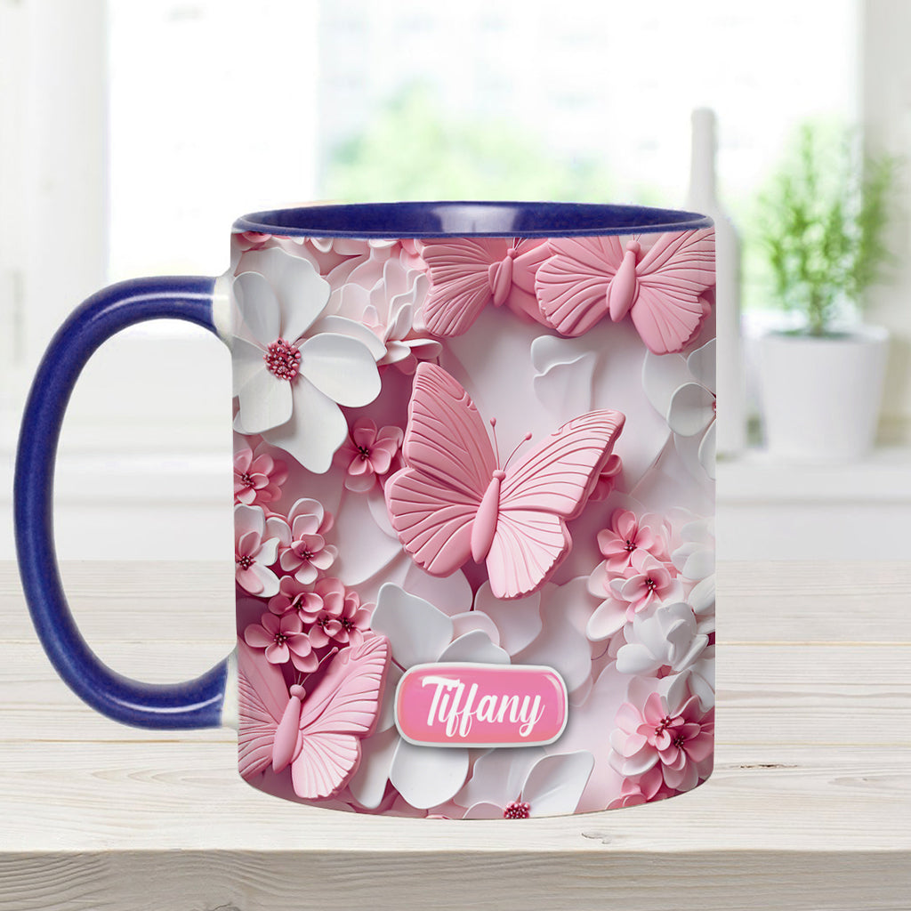 Wunderschöne Schmetterlinge – Personalisierte Tasse mit Schmetterlingsmotiv