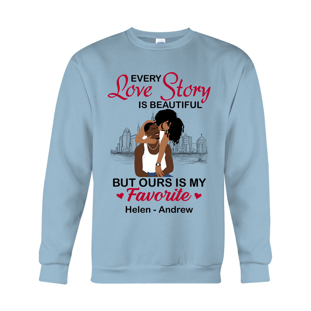 Unsere Geschichte ist meine Lieblingsgeschichte – personalisiertes T-Shirt und Hoodie für Afroamerikaner