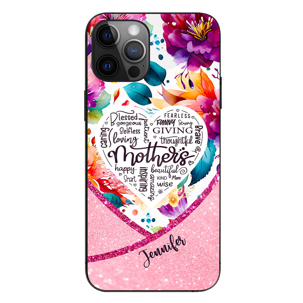 Mothers Is Beautiful Vibrant Floral - Personalized Mother Clear Phone Case