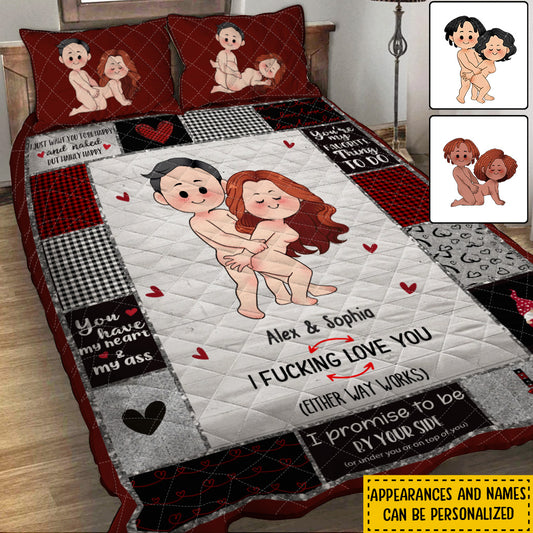 I Love You - Personalized Couple Quilt Set