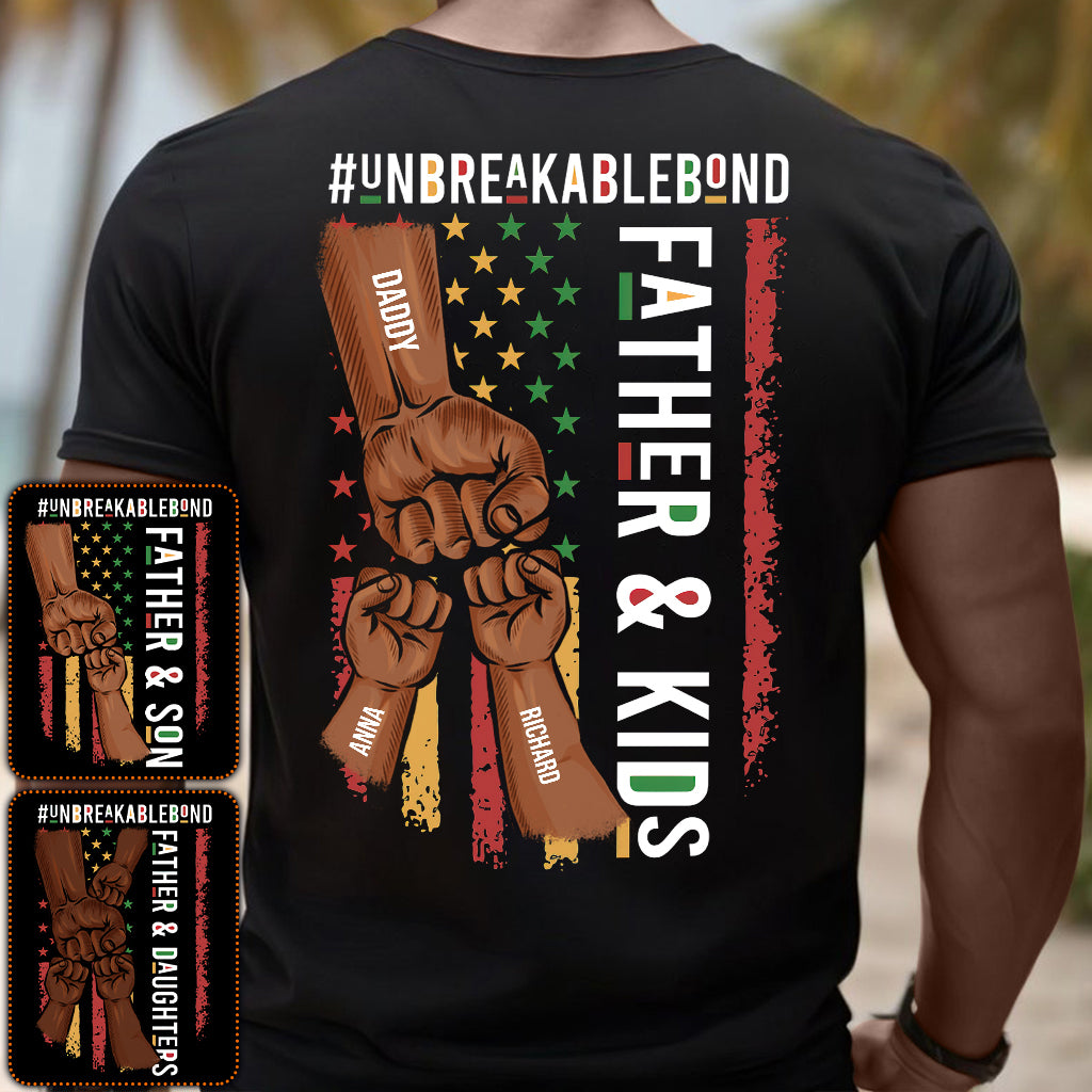 Père et fils, lien indéfectible - T-shirt et sweat à capuche personnalisés afro-américains