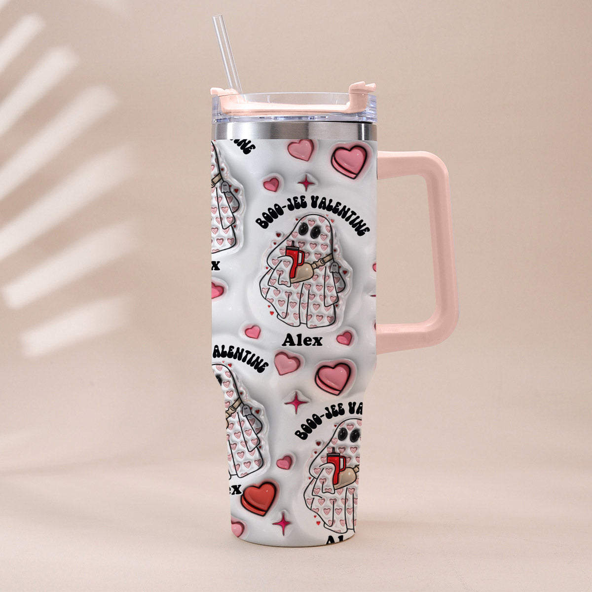 Gobelet isotherme personnalisé Boo Jee Valentine avec anse
