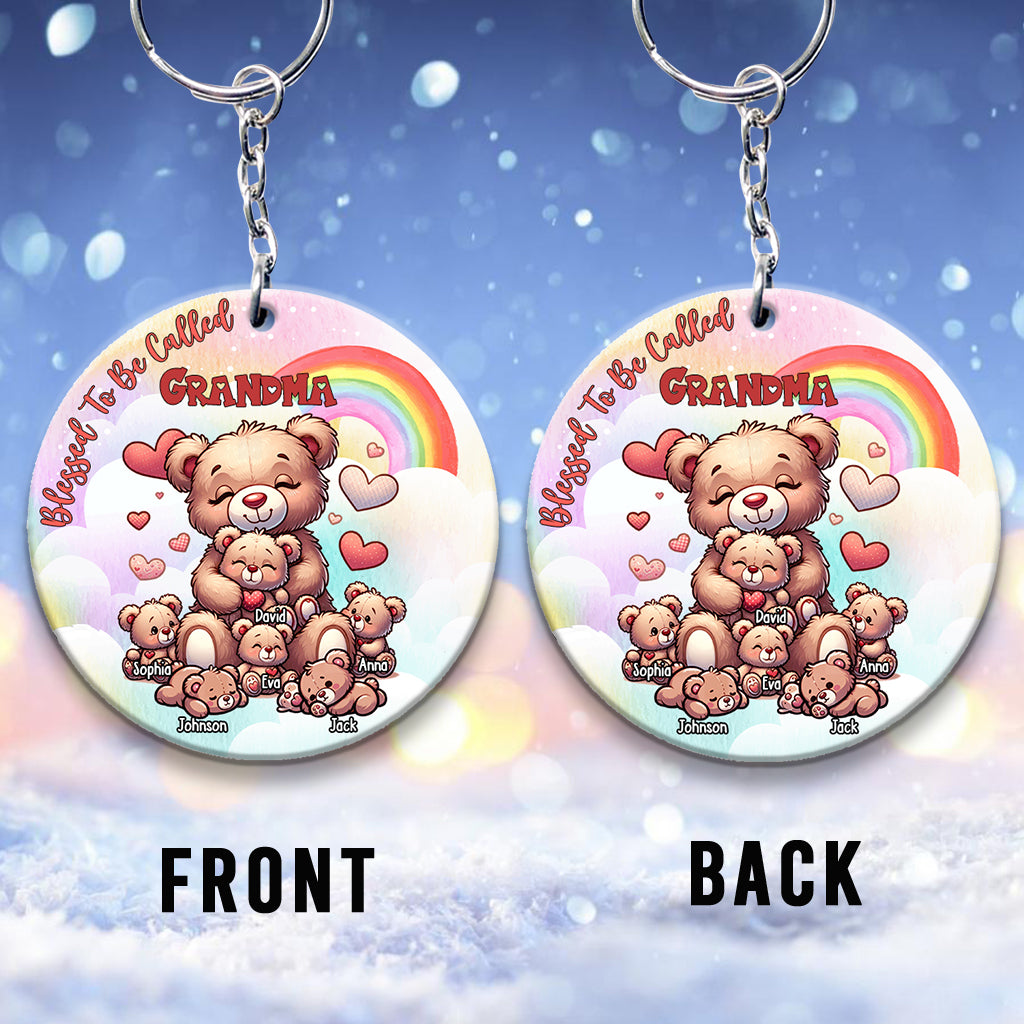 Gift for Grandma Mom Blessed To Be Called - Personalized Grandma Keychain