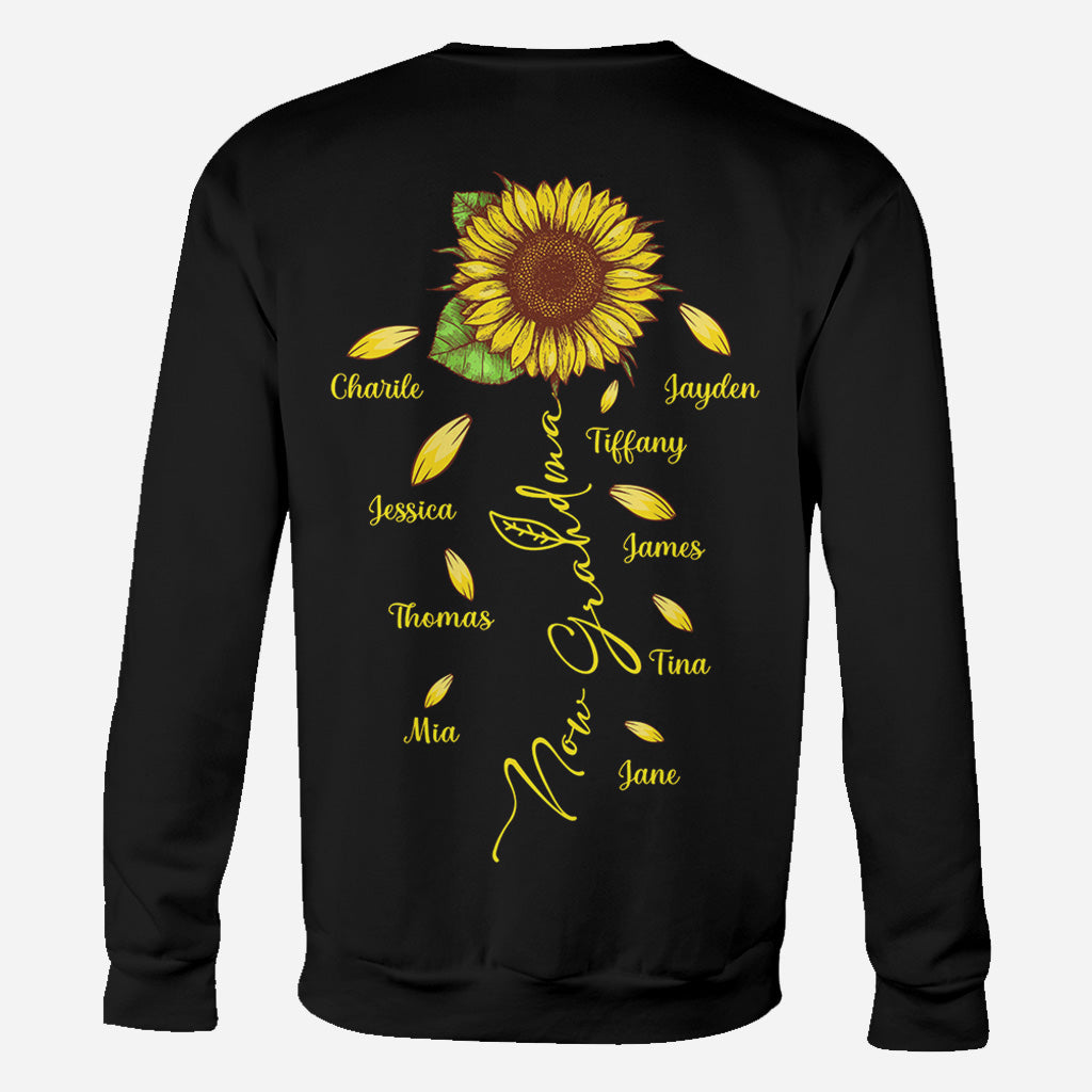 First Mother Now Grandma With Any Kid Name - Personalized Mother All Over Shirt