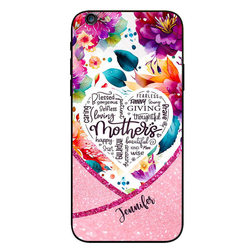 Mothers Is Beautiful Vibrant Floral - Personalized Mother Clear Phone Case