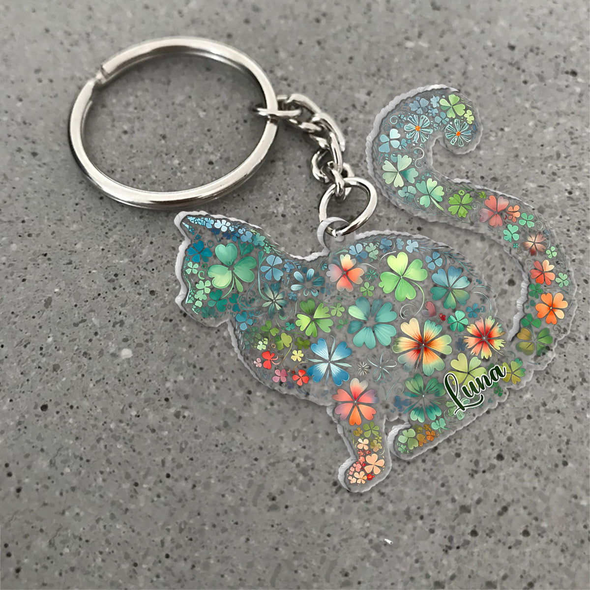 Porte-clés chat personnalisé Lucky Cat