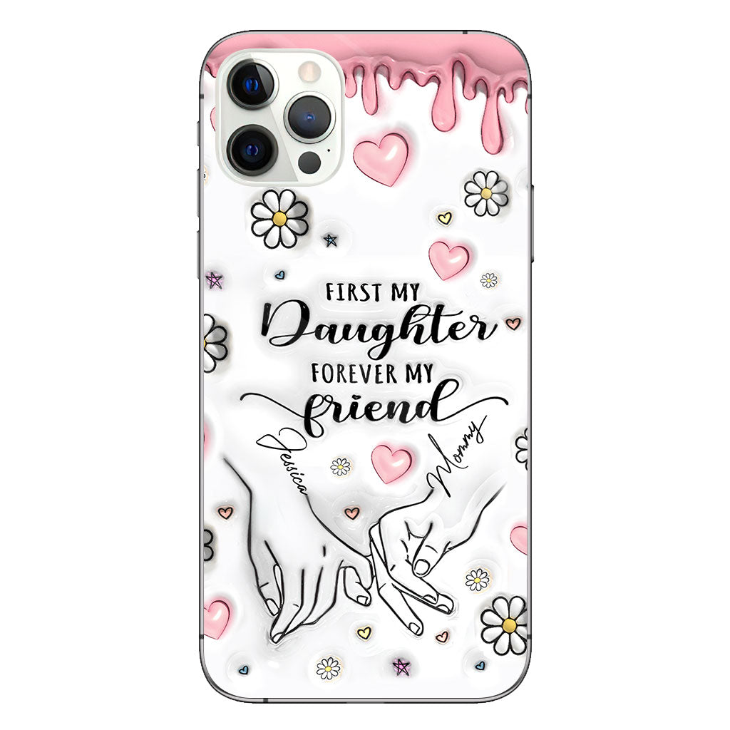 First My Mother Forever My Friend - Personalized Mother Clear Phone Case