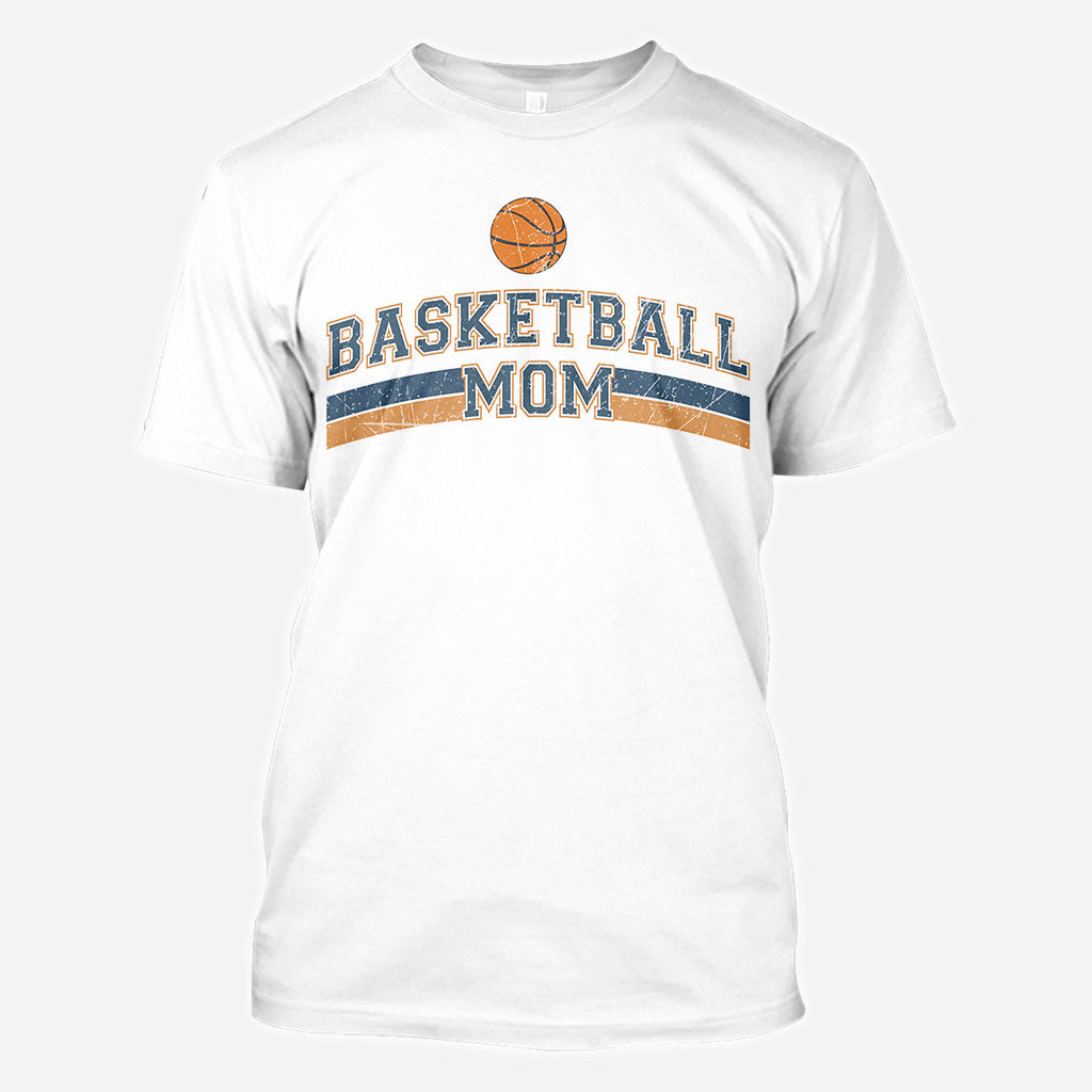 Basketball-Mama mit beliebigem Kindernamen und -nummer - Personalisiertes Basketball-Shirt
