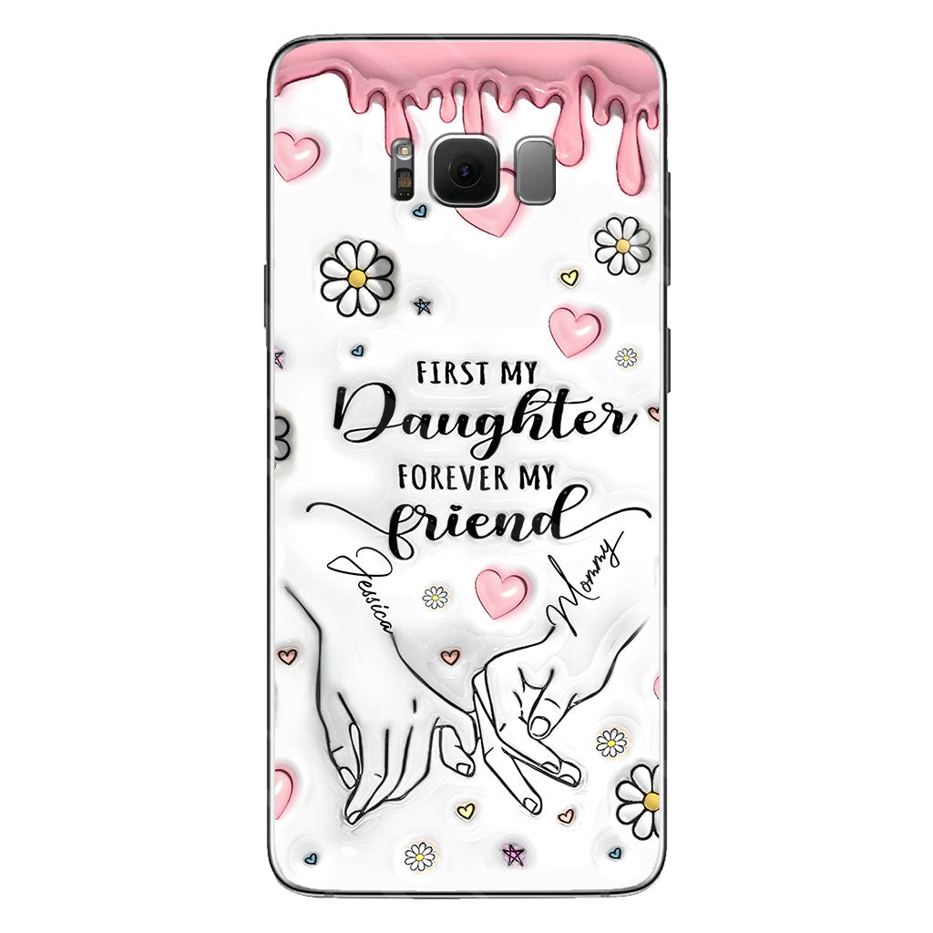 First My Mother Forever My Friend - Personalized Mother Clear Phone Case