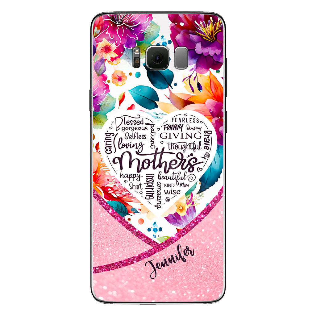 Mothers Is Beautiful Vibrant Floral - Personalized Mother Clear Phone Case