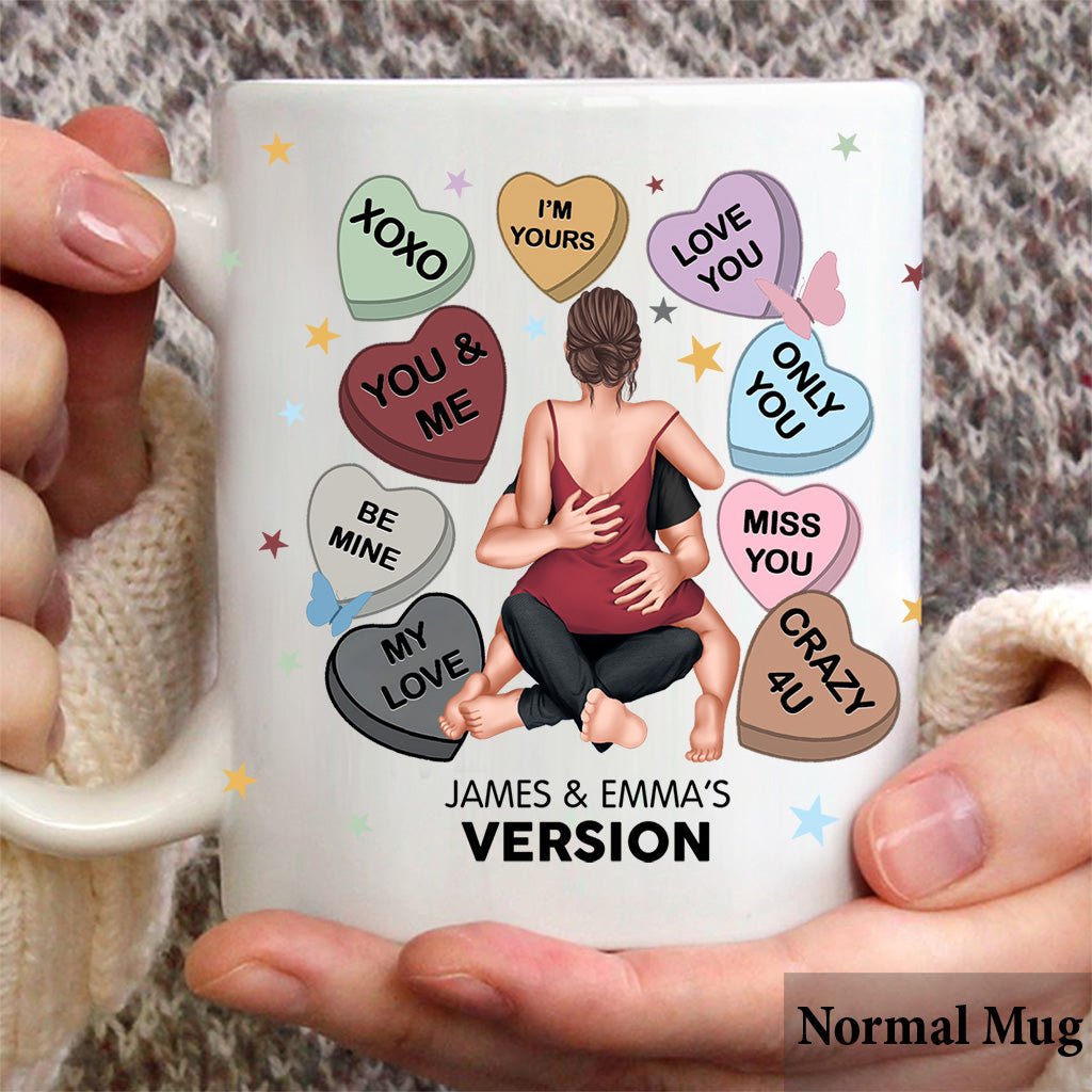 Heart Candy Couple Version - Personalized Couple Mug