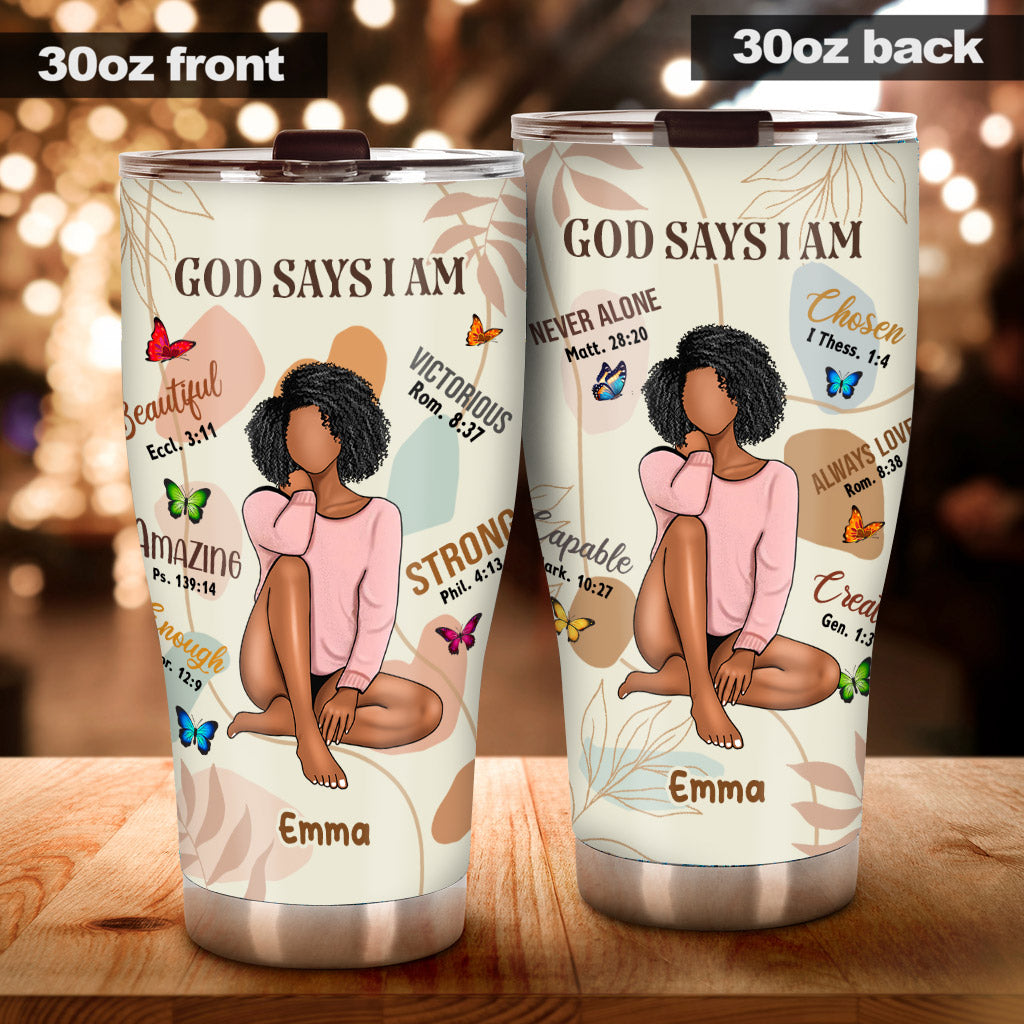 Dieu dit que je suis - Gobelet personnalisé afro-américain
