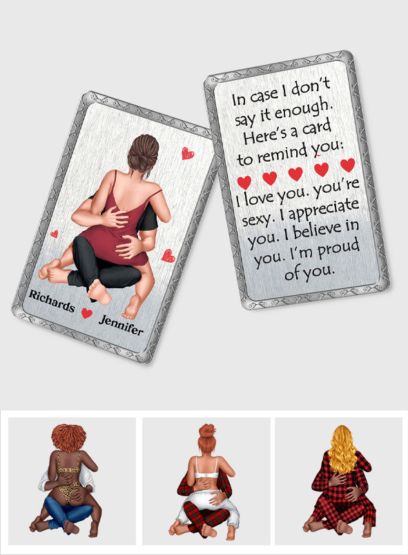 All The Things to Say Card - Personalized Couple Wallet Insert Card