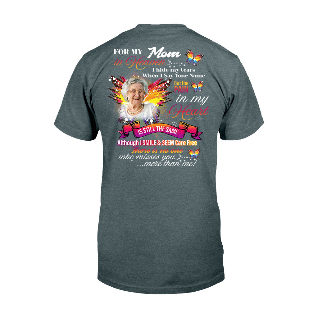 For My Any Title In Heaven I Hide My Tears When I Say Your Name - Personalized Memorial T-shirt and Hoodie
