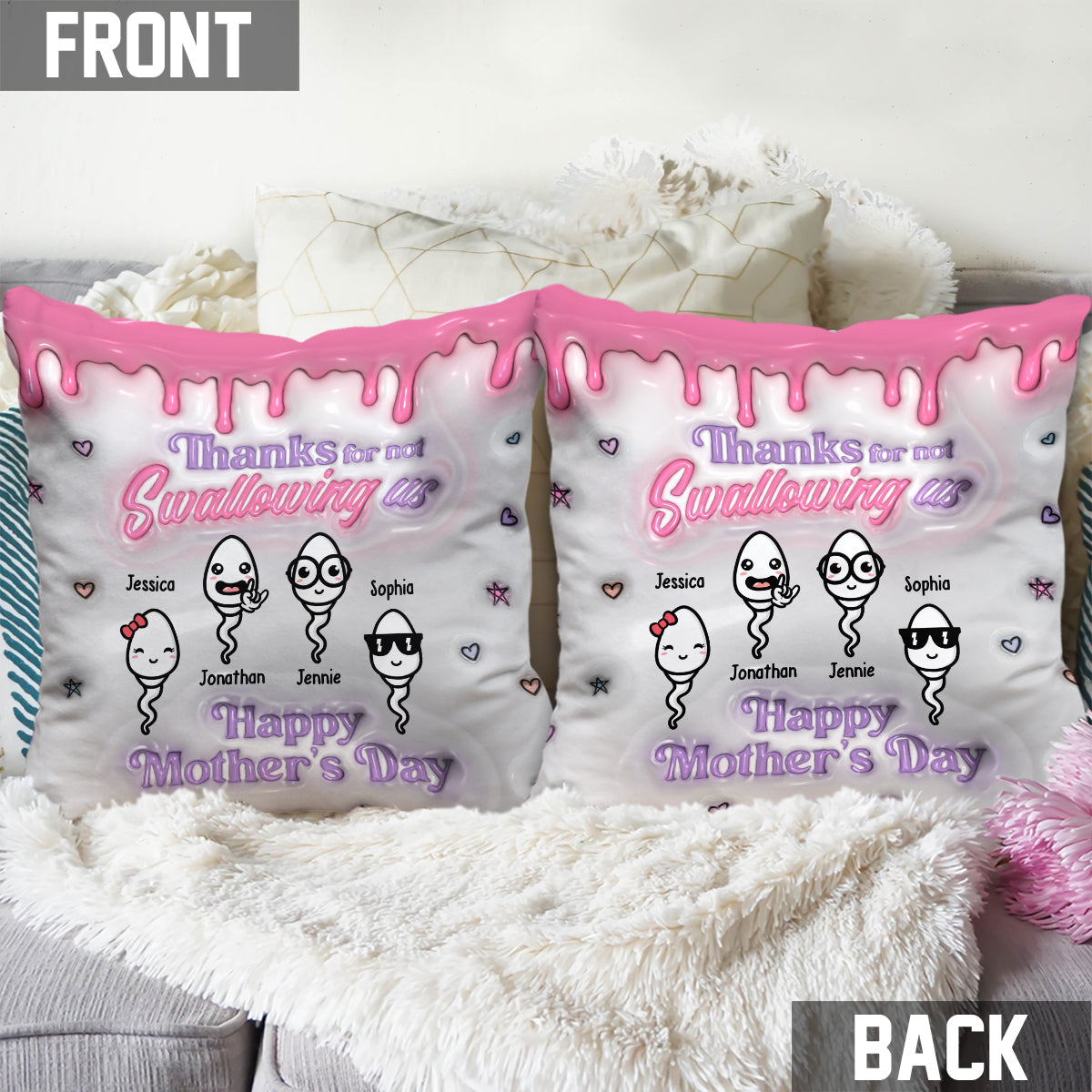 Thanks You Mom - Personalized Mother Throw Pillow