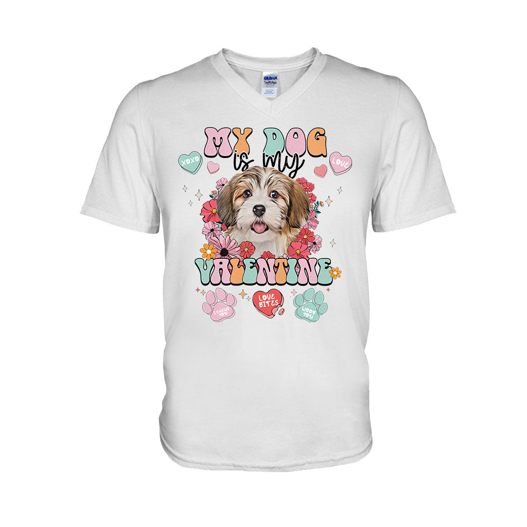 Mein Hund ist mein Valentinsschatz – Personalisiertes Hunde-T-Shirt und Hoodie