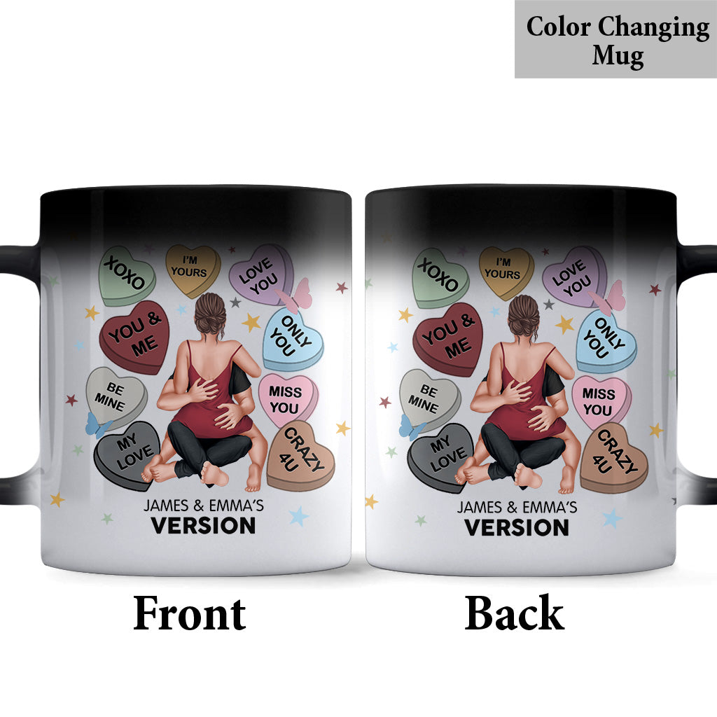 Heart Candy Couple Version - Personalized Couple Mug