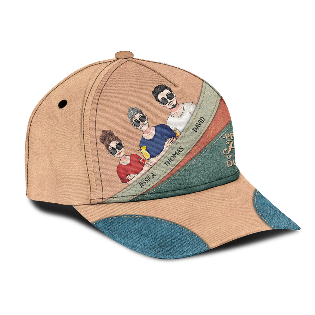 Proud Father Mother Grandma Grandpa Of A Few Kids - Personalized Father Classic Cap