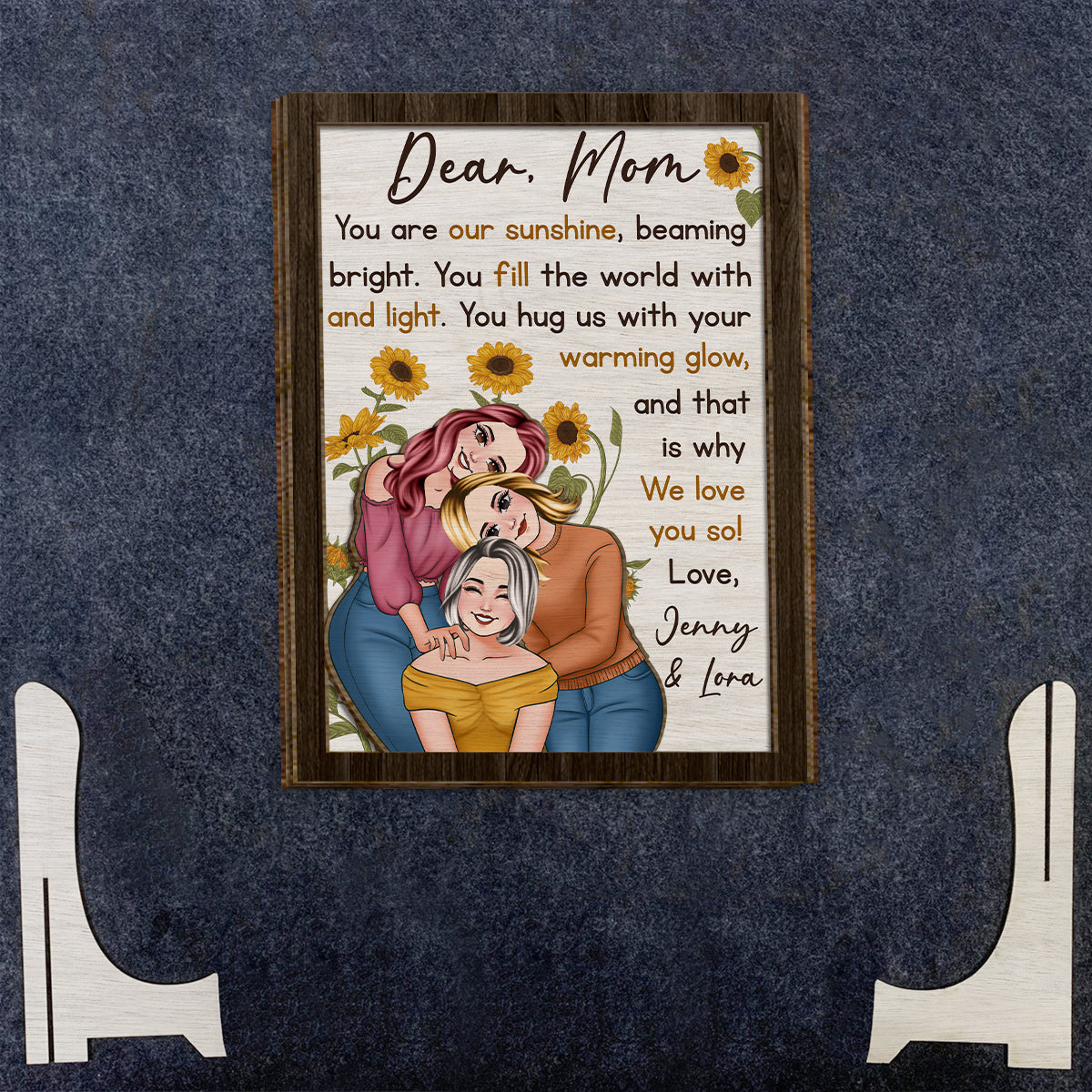 You Are My Sunshine - Personalized Mother 2 Layered Wood Sign / Wood Plaque